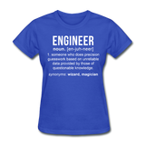 "Engineer" (white) - Women's T-Shirt royal blue / S - LabRatGifts - 9