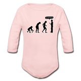 "Stop Following Me" - Baby Long Sleeve One Piece light pink / 6 months - LabRatGifts - 3