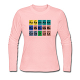 "Lady Gaga Periodic Table" - Women's Long Sleeve T-Shirt light pink / S - LabRatGifts - 1