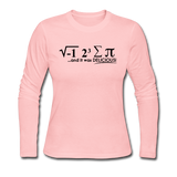 "I Ate Some Pie" (black) - Women's Long Sleeve T-Shirt light pink / S - LabRatGifts - 3