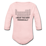 "I Wear this Shirt Periodically" (black) - Baby Long Sleeve One Piece light pink / 6 months - LabRatGifts - 2