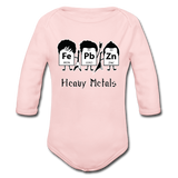 "Heavy Metals" - Baby Long Sleeve One Piece light pink / 6 months - LabRatGifts - 3