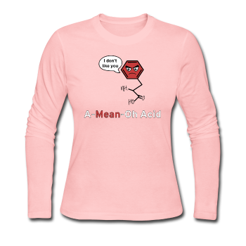 "A-Mean-Oh Acid" - Women's Long Sleeve T-Shirt light pink / S - LabRatGifts - 1