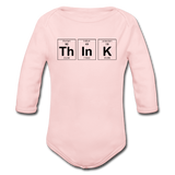 "ThInK" (black) - Baby Long Sleeve One Piece light pink / 6 months - LabRatGifts - 1