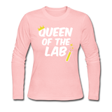 "Queen of the Lab" - Women's Long Sleeve T-Shirt light pink / S - LabRatGifts - 3