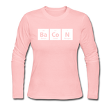 "BaCoN" - Women's Long Sleeve T-Shirt light pink / S - LabRatGifts - 3