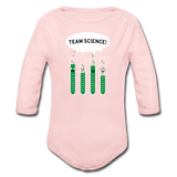 "Team Science" - Baby Long Sleeve One Piece light pink / 6 months - LabRatGifts - 2