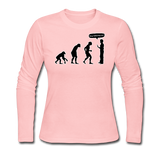 "Stop Following Me" - Women's Long Sleeve T-Shirt light pink / S - LabRatGifts - 1