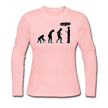 "Stop Following Me" - Women's Long Sleeve T-Shirt light pink / S - LabRatGifts - 1