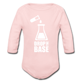 "Drop the Base" - Baby Long Sleeve One Piece light pink / 6 months - LabRatGifts - 2