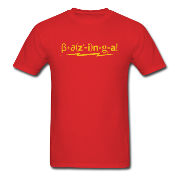"Bazinga!" - Men's T-Shirt red / S - LabRatGifts - 1