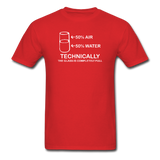 "Technically the Glass is Full" - Men's T-Shirt red / S - LabRatGifts - 7