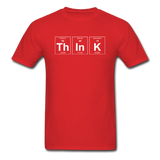"ThInK" (white) - Men's T-Shirt red / S - LabRatGifts - 9