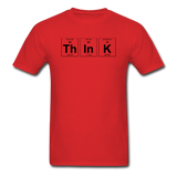 "ThInK" (black) - Men's T-Shirt red / S - LabRatGifts - 7