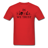 "In Science We Trust" (black) - Men's T-Shirt red / S - LabRatGifts - 9