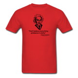 "Albert Einstein: T-Shirts Quote" - Men's T-Shirt red / S - LabRatGifts - 9
