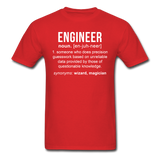 "Engineer" (white) - Men's T-Shirt red / S - LabRatGifts - 10