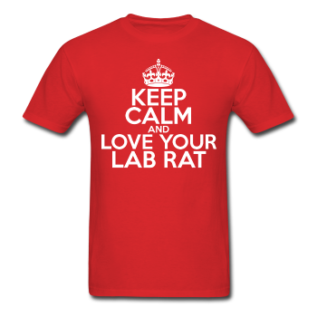"Keep Calm and Love Your Lab Rat" (white) - Men's T-Shirt red / S - LabRatGifts - 1