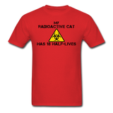 "My Radioactive Cat has 18 Half-Lives" - Men's T-Shirt red / S - LabRatGifts - 5