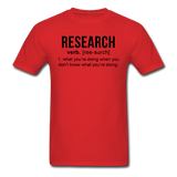 "Research" (black) - Men's T-Shirt red / S - LabRatGifts - 11