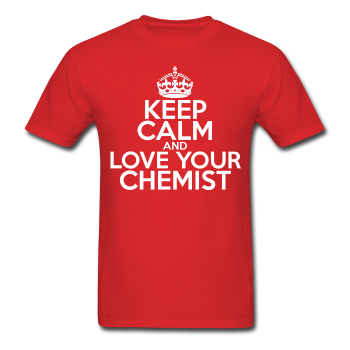"Keep Calm and Love Your Chemist" (white) - Men's T-Shirt red / S - LabRatGifts - 1