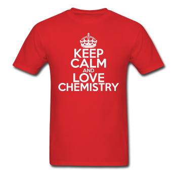 "Keep Calm and Love Chemistry" (white) - Men's T-Shirt red / S - LabRatGifts - 1