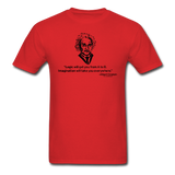 "Albert Einstein: Logic Quote" - Men's T-Shirt red / S - LabRatGifts - 5