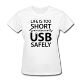 "Life is too Short" (black) - Women's T-Shirt white / S - LabRatGifts - 11