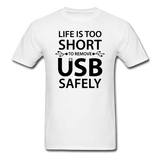 "Life is too Short" (black) - Men's T-Shirt white / S - LabRatGifts - 1