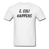 "E. Coli Happens" (black) - Men's T-Shirt white / S - LabRatGifts - 1