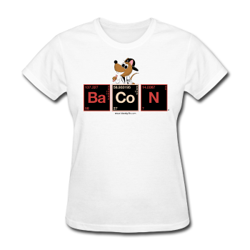 "Bacon Periodic Table" - Women's T-Shirt white / S - LabRatGifts - 1