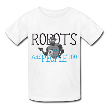 "Robots are People too" - Kids T-Shirt white / XS - LabRatGifts - 1