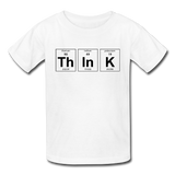 "ThInK" (black) - Kids' T-Shirt white / XS - LabRatGifts - 5
