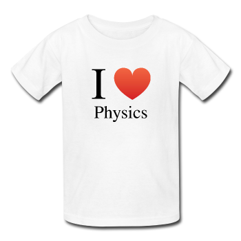 "I ♥ Physics" (black) - Kids' T-Shirt white / XS - LabRatGifts - 1