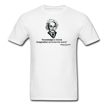 "Albert Einstein: Knowledge Quote" - Men's T-Shirt white / S - LabRatGifts - 1