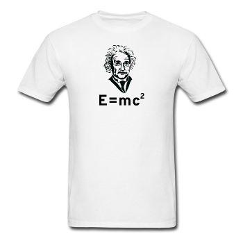 "Albert Einstein: E=mc²" - Men's T-Shirt white / S - LabRatGifts - 1