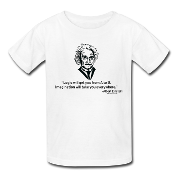 "Albert Einstein: Logic Quote" - Kids' T-Shirt white / XS - LabRatGifts - 1