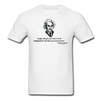 "Albert Einstein: Logic Quote" - Men's T-Shirt white / S - LabRatGifts - 1