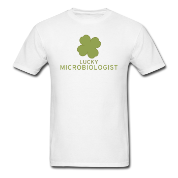 "Lucky Microbiologist" - Men's T-Shirt white / S - LabRatGifts - 1