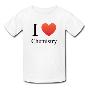 "I ♥ Chemistry" (black) - Kids' T-Shirt white / XS - LabRatGifts - 1