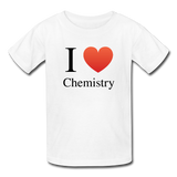 "I ♥ Chemistry" (black) - Kids' T-Shirt white / XS - LabRatGifts - 1
