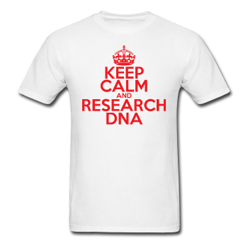 "Keep Calm and Research DNA" (red) - Men's T-Shirt white / S - LabRatGifts - 1