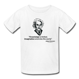 "Albert Einstein: Knowledge Quote" - Kids' T-Shirt white / XS - LabRatGifts - 1