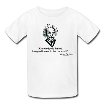 "Albert Einstein: Knowledge Quote" - Kids' T-Shirt white / XS - LabRatGifts - 1