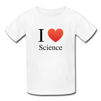 "I ♥ Science" (black) - Kids' T-Shirt white / XS - LabRatGifts - 1