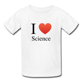 "I ♥ Science" (black) - Kids' T-Shirt white / XS - LabRatGifts - 1