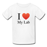 "I ♥ My Lab" (black) - Kids' T-Shirt white / XS - LabRatGifts - 1