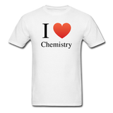 "I ♥ Chemistry" (black) - Men's T-Shirt white / S - LabRatGifts - 1
