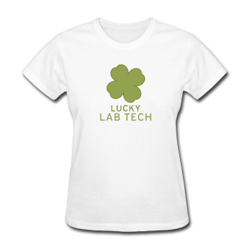 "Lucky Lab Tech" - Women's T-Shirt white / S - LabRatGifts - 1