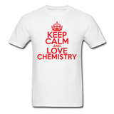 "Keep Calm and Love Chemistry" (red) - Men's T-Shirt white / S - LabRatGifts - 1
